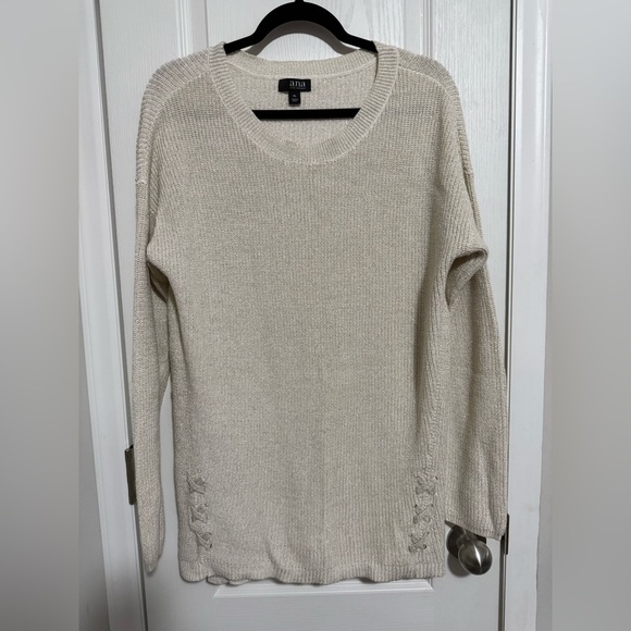 a.n.a Women's Cream Crew Neck Sweater - Picture 2 of 7